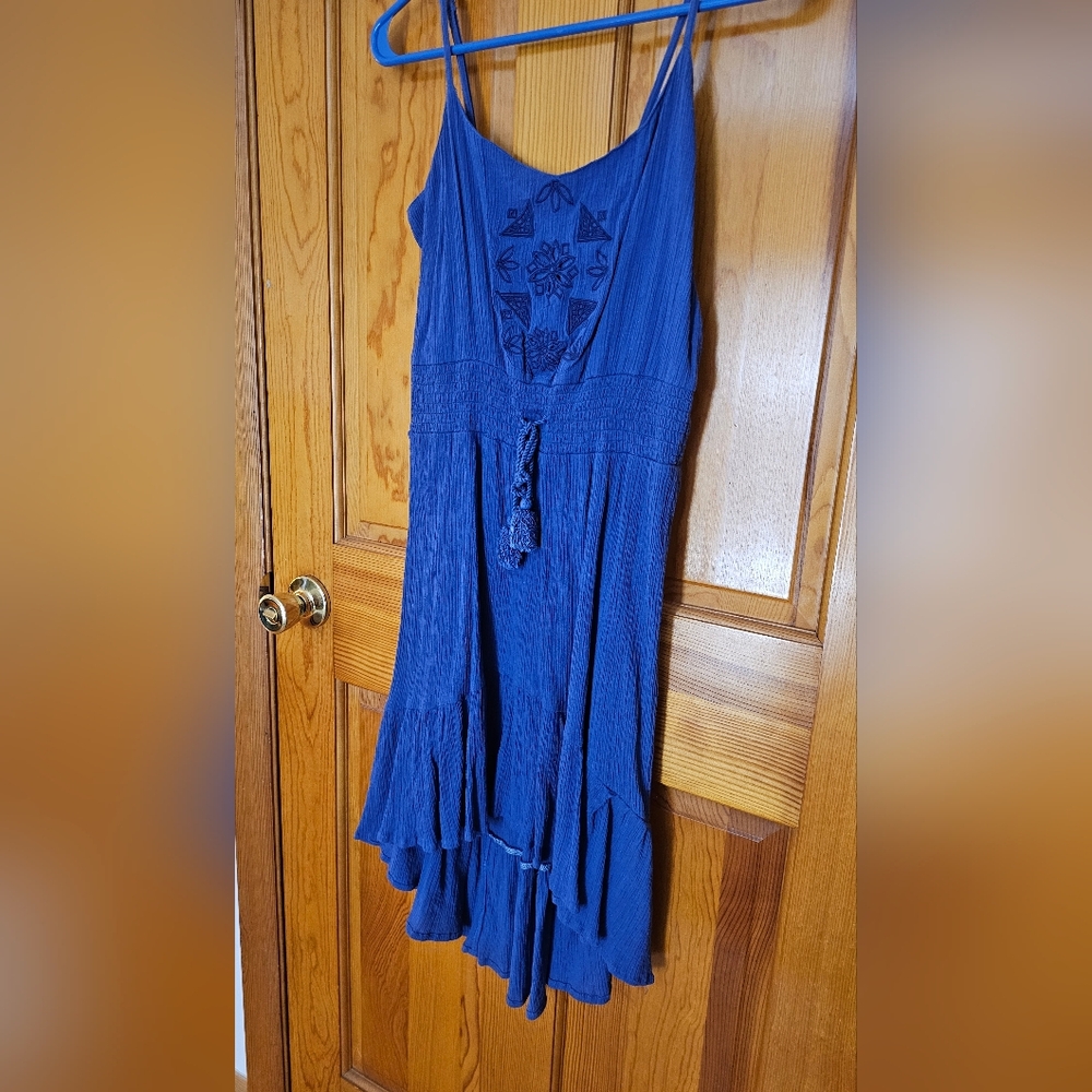 Roxy Royal Blue Embroidered Dress Size Small